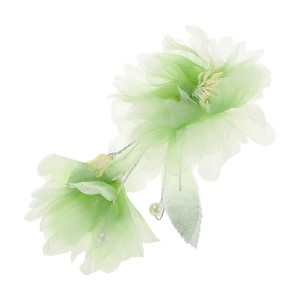 Unique Bargains Flowers Pattern Hair Clip 6.50"x4.13" Fruit Green 1 Pc - 1 of 4