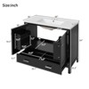 INFURNIC Vanity Tables, Elegant Compact Bathroom Vanity with Ample Storage for Small Spaces and Easy Maintenance, Black, 18"*36"*34" - 3 of 4