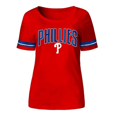 Mlb Philadelphia Phillies Women's Front Twist Poly Rayon T-shirt : Target
