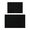 LunaLulinlk 15 Piece Shower Curtain Set, Black/White Stripe - 4 of 4