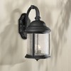 Minka Lavery Modern Outdoor Wall Light Fixture Multi Step Black 18 1/2" Curved Seeded Glass for Post Exterior Barn Deck Porch Yard - 2 of 3