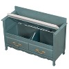 GlasFlength Ottomans and Benches with Drawers and Hidden Storage for Living Room, Entryway, And Hallway, Green, 43.3"*17.5"*29.9" - 3 of 4