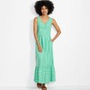 Lands' End Women's Polished Maxi Dress - X Large - Wintergreen Breton Stripe - 3 of 3