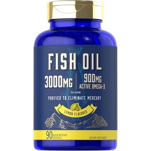 Carlyle Fish Oil 3000mg | Lemon Flavor | 90 Softgels - 1 of 4
