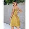 LA LEELA Women's Summer Boho Beach Backless Smocked Mini Flowy Dress Tube Top Strapless Dresses for Women One Size Pineapple, Brown - 3 of 4