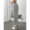 Womens Sweatpants 4 Pockets Mid Rise Cargo Pants Boxy Boyfriend Style Loose Fit Straight Leg Pants - 3 of 4