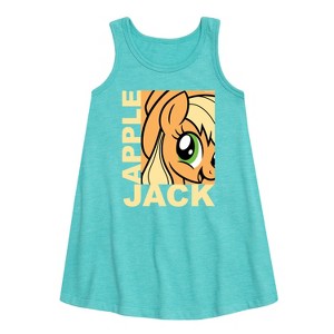 Girls' - My Little Pony - Apple Jack Graphic Sleeveless Aline Dress - 1 of 3