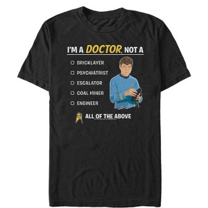 Men's Star Trek: The Original Series Bones I Am A Doctor Not A .... T-Shirt - 1 of 4