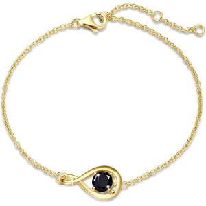 Infinity Birthstone Bracelet - 925 Sterling Silver Adjustable Chain, Fine Jewelry Gift for Women - 1 of 4