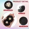 Unique Bargains Rhinestone Pearl Chiffon Flower for DIY Craft Wedding Party 10 Pcs - 3 of 4