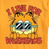 Men's - Garfield - I Live For Weekends Short Sleeve Graphic T-Shirt - 2 of 4