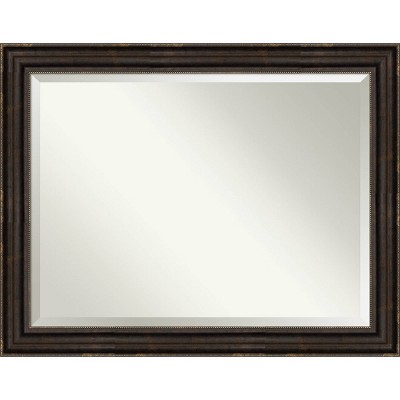 46" x 36" Beveled Stately Bronze Wall Mirror - Amanti Art: Modern Rectangular, Polystyrene Frame, No Assembly Required