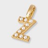 14K Gold Dipped Pearl Letter Charm - A New Day™ Gold - 2 of 2