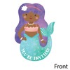 Big Dot of Happiness Mermaid Birthday Invitations, You're Invited Mermaid-Shaped Party Fill-In Invitation Cards with Envelopes, Set of 12 - 3 of 4