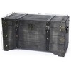 Vintiquewise Distressed Black Medium Wooden Storage Trunk - image 4 of 4