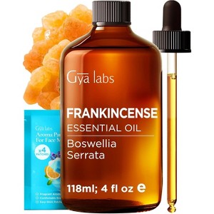 Gya Labs Frankincense Essential Oil for Skin - Huge 4 Fl Oz - Frankincense Oil for Face, Scalp, Body Massage & Diffuser - 1 of 1
