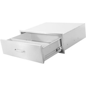 Acekool Outdoor Kitchen Drawer 30" W x 23" H x 10" D, Stainless Steel 2-Drawer Built-In Dresser for BBQ Island, Patio Grill Station, Silver - 1 of 4