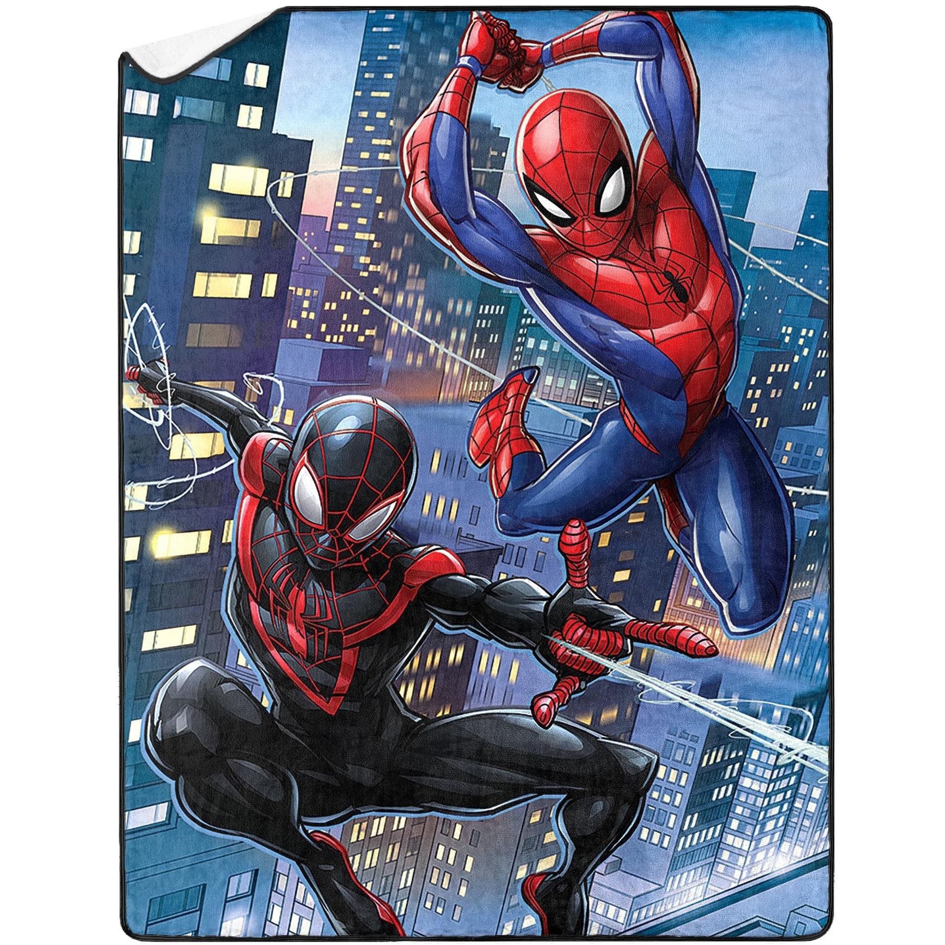 Marvel Spider-Man Into The Spider-Verse 2 Miles & Peter Silk Touch Lap Throw Blanket 46" X 60"