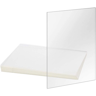 Okuna Outpost 10 Pack Clear Acrylic Sheets for Picture Frame Glass Replacement (5x7 in)