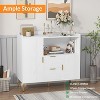 40" Buffet Sideboard with Storage, Kitchen Storage Cabinet, Microwave Cabinet, Coffee Bar Cabinet with 2 Drawers and 2 Doors - 3 of 4