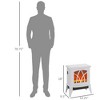 NicBex Freestanding Electric Fireplace 18 Inch Heater Stove Fireplace with 3D Realistic Flame and Overheating Protection - 3 of 4