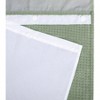 Green Heavyweight No Hooks Required Shower Curtain with Snap in Liner Dotted Waffle Weave Hotel Grade Spa Like Bath Curtain - 3 of 4