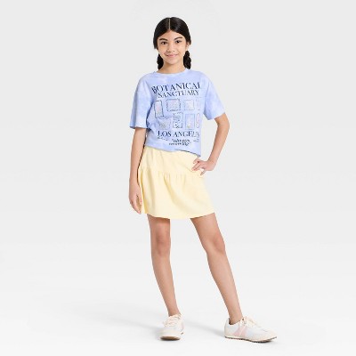 Детские футболки Scavenger Hunt Girls' Scavenger Hunt Botanical Sanctuary Short Sleeve Washed Oversized Graphic T-Shirt - Light Blue M — фото 4