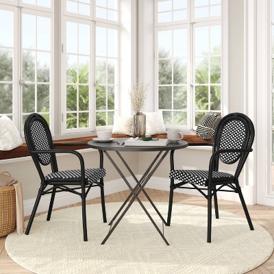 Alamont 2pk Commercial Thonet Stacking Chairs with Arms