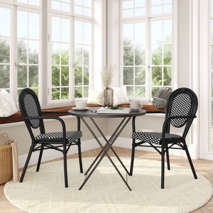 Alamont 2pk Commercial Thonet Stacking Chairs with Arms - 1 of 4