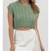 Women's CABLEKNIT NORA CROP TANK - Mimosa - 2 of 4
