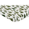 Sweet Jojo Designs Gender Neutral Unisex Baby Fitted Mini Crib Sheet Woodland Pine Tree Green and White - 2 of 4