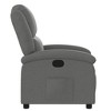 vidaXL Recliner Chair Wingback Reclining Push Armchair for Elderly Fabric - Dark Gray Manual Push Back No Massage - 3 of 4