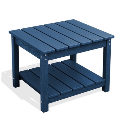 Hyleory Durable HDPE Patio End Table - Weather Resistant Outdoor Side Table