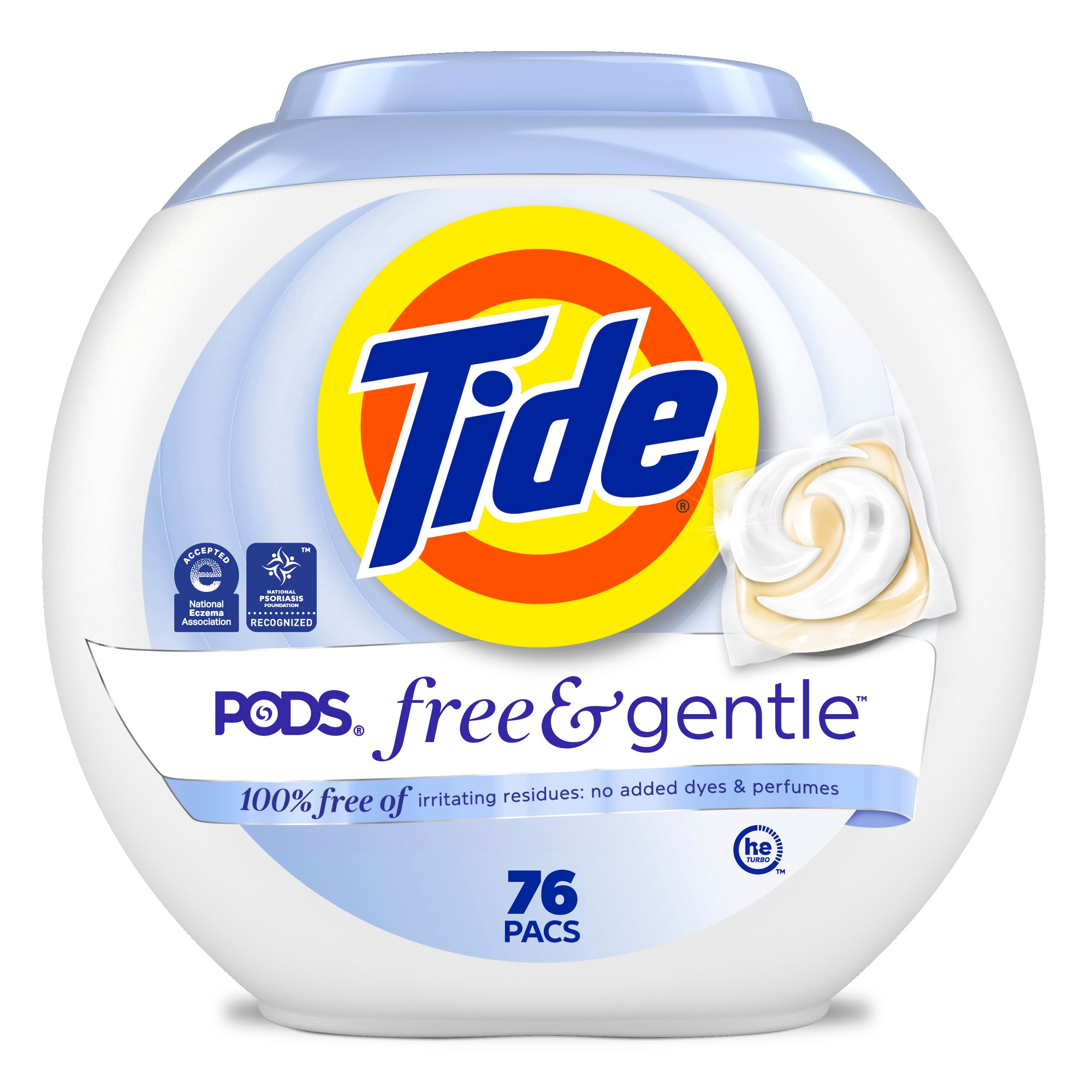 Tide Free & Gentle HE Laundry Detergent Pods 76 Pacs - 56oz