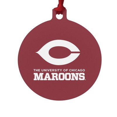 University of Chicago Maroons Logo Aluminum Holiday Christmas Tree Ornament