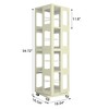 NicBex 4-Tier Rotating Bookshelf with Wheels,55" Tall Book Rack for Bedroom,Living Room,Office,Easy Assembly - 3 of 4
