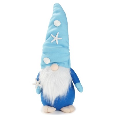 Lakeside Plush Seasonal Gnome with Coastal Seashore Theme - Indoor Nautical Accent