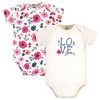 Touched by Nature Baby Girl Organic Cotton Layette Set and Giftset, Blue Garden Floral, 0-6 Months - 2 of 4