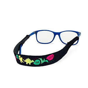 Croakies Kids' Glasses Strap, Rawwwr!|Made in USA|Water Resistant - High quality neoprene|Colorfast & washable|13 inches long x 3/4 inch wide - 1 of 2