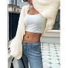 Womens Bolero Shrug Sweaters Long Sleeve Open Front Rib Knit Cropped Cardigan Sweater - 4 of 4