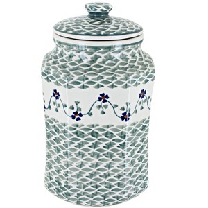 Blue Rose Polish Pottery P174 Manufaktura Small Canister with Seal - 1 of 1