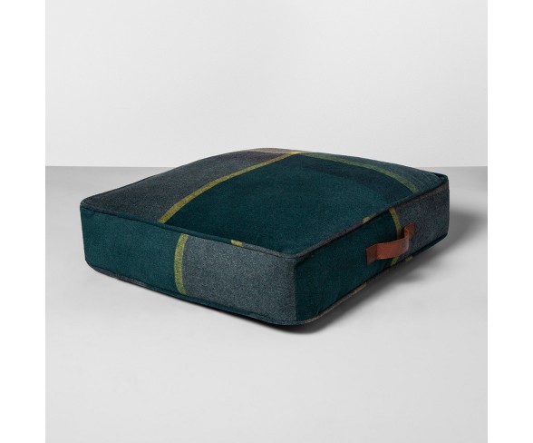 Floor Pillow Yorktown Blue Plaid - Hearth & Hand&#153; with Magnolia