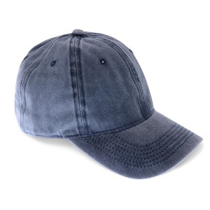 Alilang Washed Denim Baseball Cap with Adjustable Strap and Relaxed Fit - 1 of 4