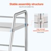 VEVOR Service Cart, 3 Layers Stainless Steel Utility Rolling Cart, Medical Cart with Drawer, Dental Utility Cart with Lockable Wheels - 4 of 4