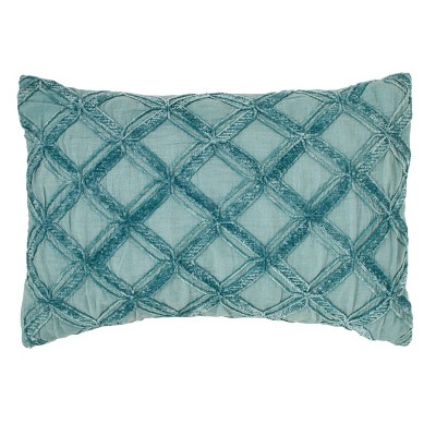 Tommy Bahama 14" x 20" Island Essentials Decorative Throw Pillow Blue: Cotton Rectangle with Botanical Pattern, Indoor Use
