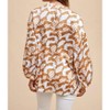 Women's Tiger Printed Woven Blouse - AnnieWear - 2 of 3