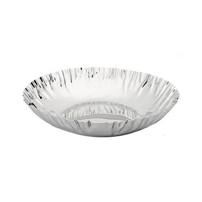 Classic Touch 15.25" Round Crinkled Stainless Steel Bowl