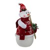 Northlight Frosted Snowman Christmas Figurine - 20" - Red and White - 2 of 3