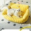 Fairyland™ - Striped Dopamine Pet Sofa Bed – Cozy Plush Nest for Cats & Small Dogs - 2 of 4