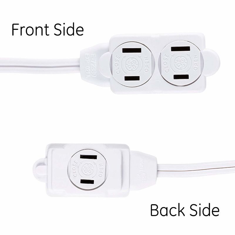GE 6&#39; Power Pack Outlet Strip/3 Outlet Extension Cord Wall Adapter, 4 of 9